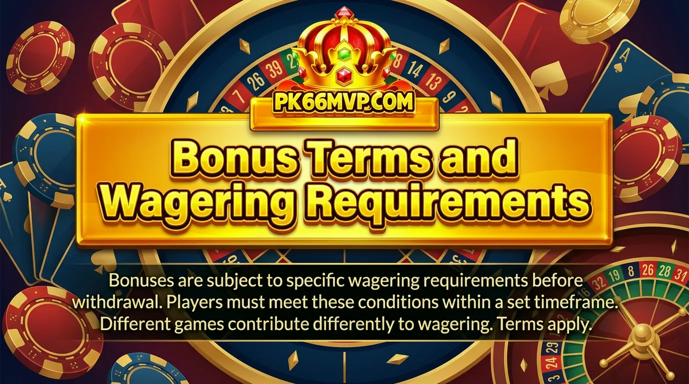 PK66 MVP Terms & Conditions – Rules for Safe Betting 3 Bonus Terms and Wagering Requirements